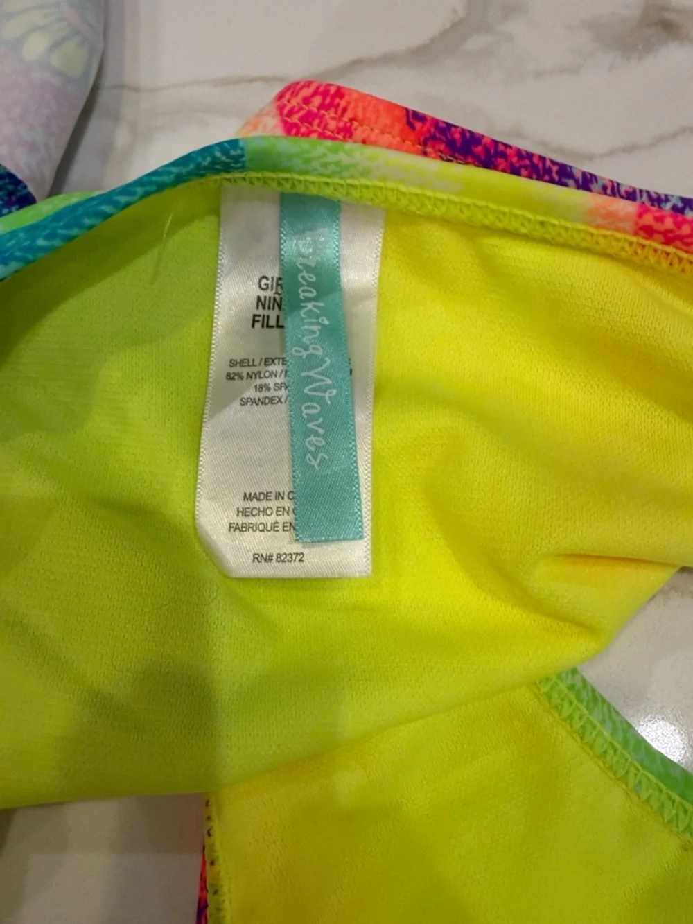Neon Multicolor Ruffled Two-Piece Bikini Set - Picture 7 of 7